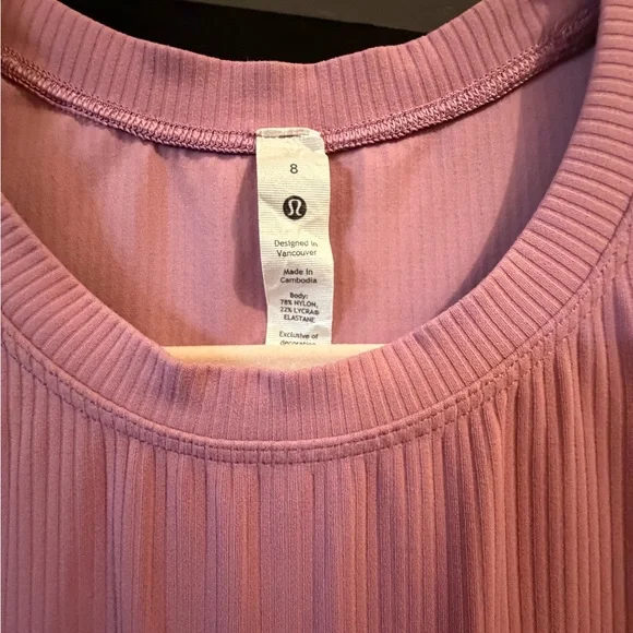 Lululemon Athletica Ribbed Mauve Midi Dress - Picture 3 of 3